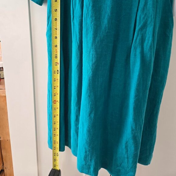 Gorgeous teal Birds of North America Linen Dress NWT - Picture 7 of 9